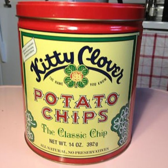 Unique Vintage Other Vintage And Rare Kitty Clover Potato Chip Tin